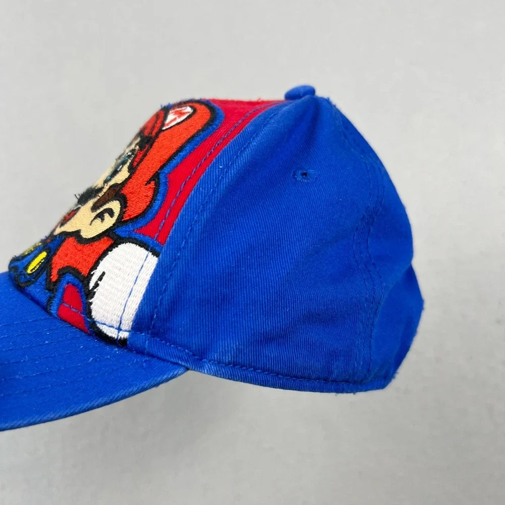 Nintendo Snapback Hat Kids OSFM Blue Red Super Mario Embroidered Video Game Cap